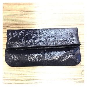 Club Monaco Navy Patent Leather Clutch